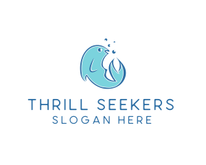 Seafood Fish Aquarium  logo design