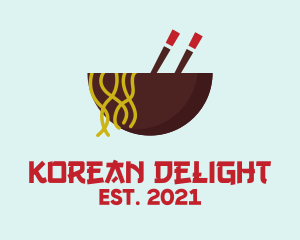 Korean - Oriental Noodles Restaurant logo design