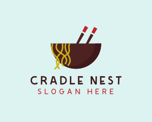 Oriental Noodles Restaurant logo design