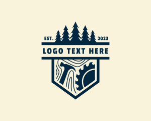 Joinery - Hammer Saw Tree Logging logo design
