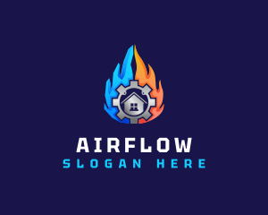 Industrial Heating Cooling logo design