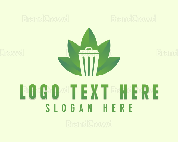 Leaf Trash Garbage Logo