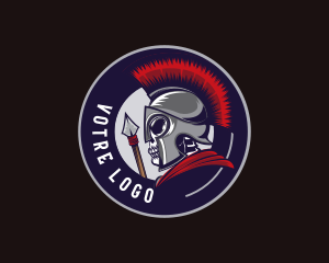 Skeleton - Spartan Gladiator Gaming logo design
