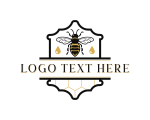 Wasp - Honey Droplet Bee logo design