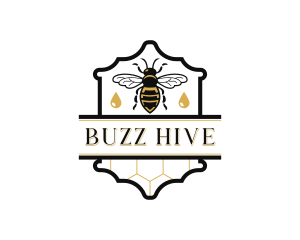 Bee - Honey Droplet Bee logo design