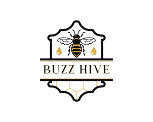 Honey Droplet Bee logo design