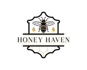 Honey Droplet Bee logo design