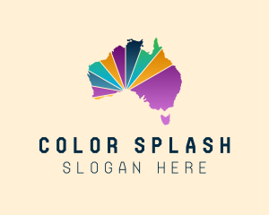 Colorful Australia Map logo design