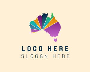 Ornament Frame - Colorful Australia Map logo design