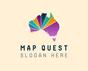 Colorful Australia Map logo design