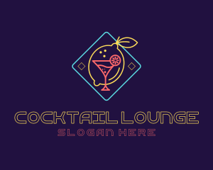 Cocktail Lemon Bar logo design