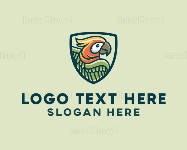 Parrot Bird Shield Logo