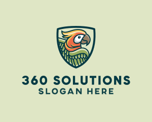 Parrot Bird Shield logo design