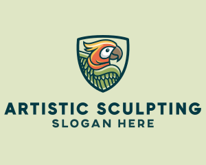 Parrot Bird Shield logo design