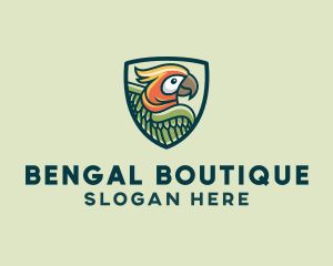 Parrot Bird Shield logo design