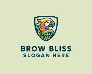 Parrot Bird Shield logo design