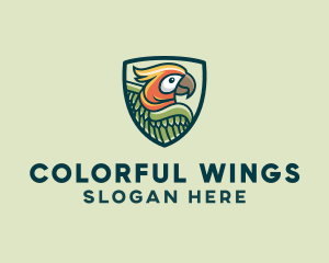 Parrot Bird Shield logo design