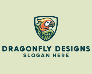 Parrot Bird Shield logo design