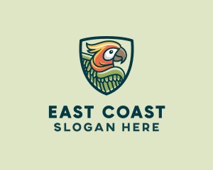 Parrot Bird Shield logo design