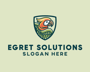 Parrot Bird Shield logo design