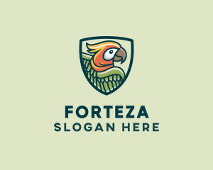 Parrot Bird Shield logo design