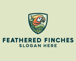 Parrot Bird Shield logo design