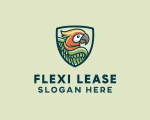 Parrot Bird Shield logo design