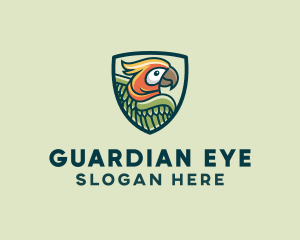 Parrot Bird Shield logo design