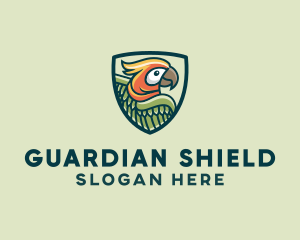 Shield - Parrot Bird Shield logo design
