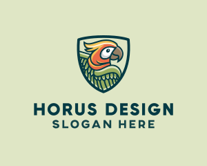 Parrot Bird Shield logo design