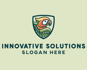 Parrot Bird Shield logo design