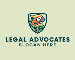 Parrot Bird Shield logo design