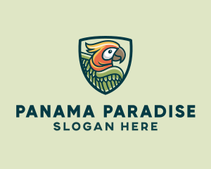 Parrot Bird Shield logo design