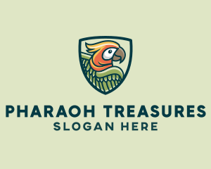 Parrot Bird Shield logo design