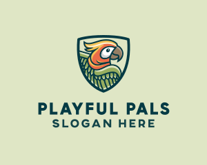 Parrot Bird Shield logo design