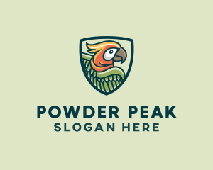 Parrot Bird Shield logo design