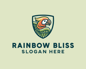 Parrot Bird Shield logo design