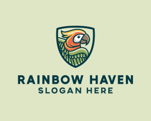 Parrot Bird Shield logo design