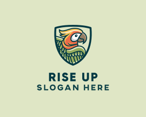 Parrot Bird Shield logo design