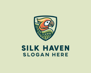 Parrot Bird Shield logo design