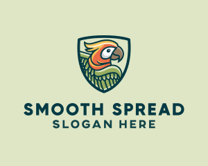 Parrot Bird Shield logo design