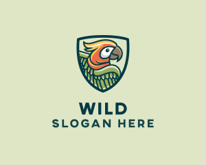 Parrot Bird Shield logo design