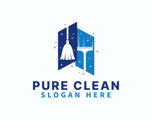 Cleaning Housekeeper Chores logo design