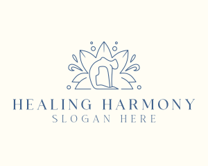 Yoga Lotus Healing logo design