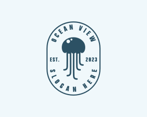 Jellyfish Marine Zoology logo design