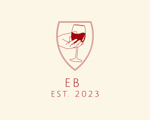 Liquor - Wine Hand Bar logo design