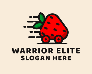 Strawberry Fruit Express Delivery Logo