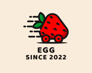 Grocer - Strawberry Fruit Express Delivery logo design