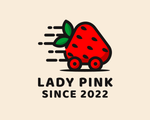 Juice Stand - Strawberry Fruit Express Delivery logo design