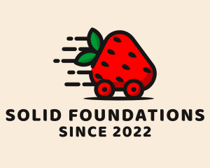 Juice Stand - Strawberry Fruit Express Delivery logo design